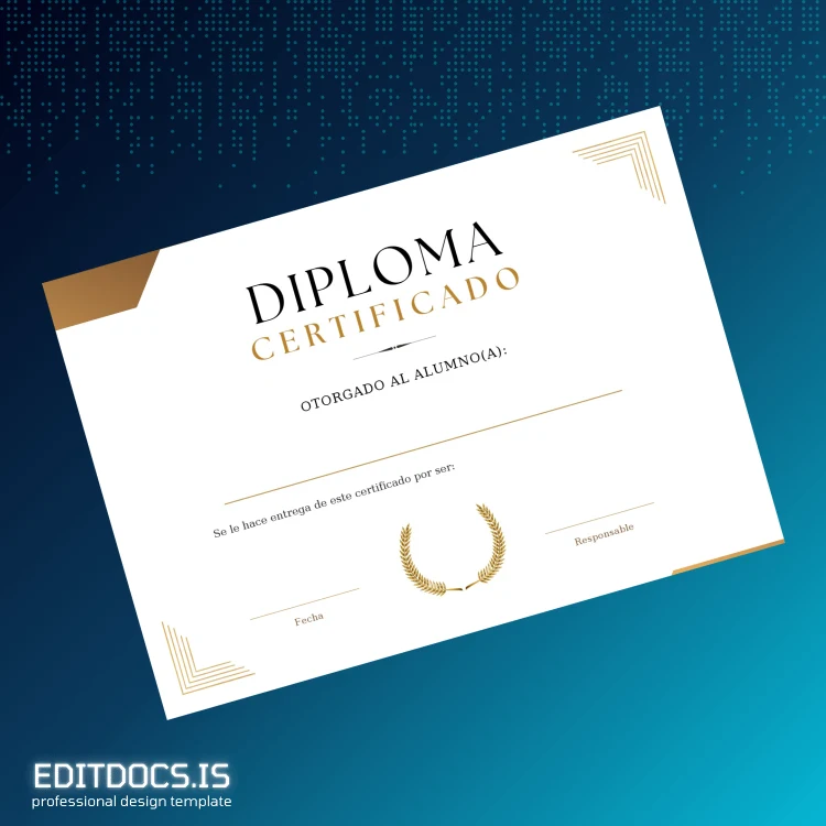 Editable Spain Academic Achievement Certificate Template Page Preview - EditDocs