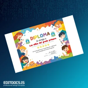 Editable Spain Artistic Diploma Template Page Preview - EditDocs