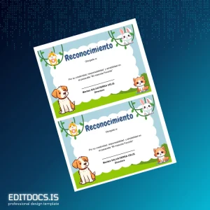 Editable Spain Certificate of Recognition Template Page Preview - EditDocs