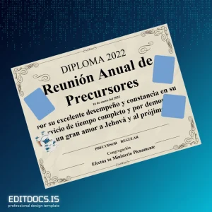 Editable Spain Congregation Regular Precursor Certificate Template Page Preview - EditDocs