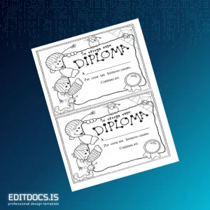 Editable Spain Diploma of Story Certificate Template Page Preview - EditDocs