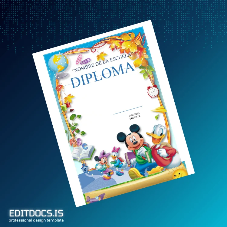 Editable Spain Educational Diploma Template page 5 Page Preview - EditDocs