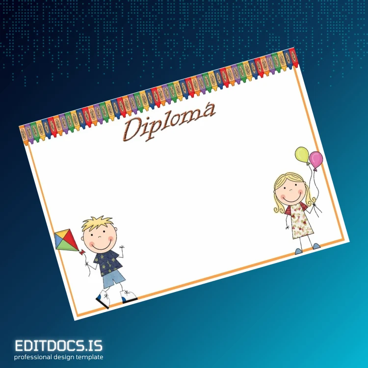 Editable Spain El I.E.P. 'Mis Primeros Pasos' Diploma Page Preview - EditDocs