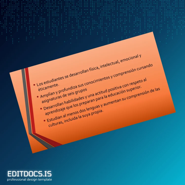 Editable Spain International Baccalaureate Diploma Certificate page 3 Page Preview - EditDocs