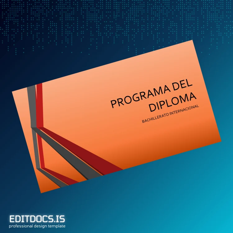 Editable Spain International Baccalaureate Diploma Certificate Page Preview - EditDocs