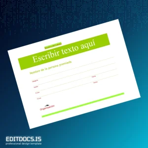 Editable Spain Organization Diploma Template Page Preview - EditDocs