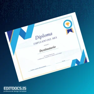 Editable Spain Recognition Diploma Template Page Preview - EditDocs