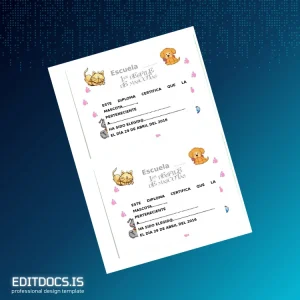 Editable Spain School Certificate of Recognition for Pets Template Page Preview - EditDocs