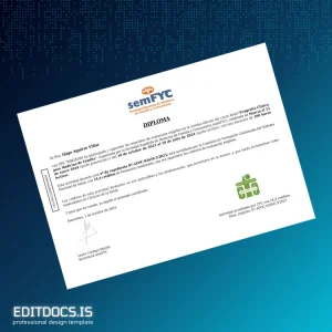 Editable Spain Society of Family and Community Medicine Clinical Echography Diploma Page Preview - EditDocs