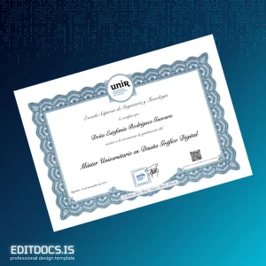 Editable Spain UNIR International University Master's Degree in Digital Graphic Design Template Page Preview - EditDocs