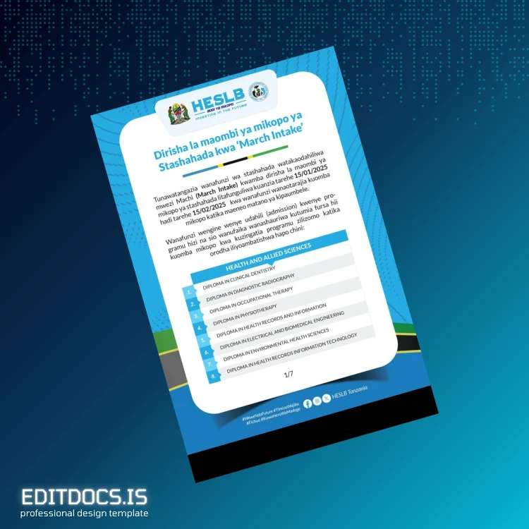 Editable Tanzania Mikopo Diploma Template page 2 Page Preview - EditDocs