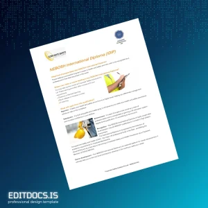 Editable UK Corporate Safety Solutions Pvt Ltd NEBOSH International Diploma Page Preview - EditDocs
