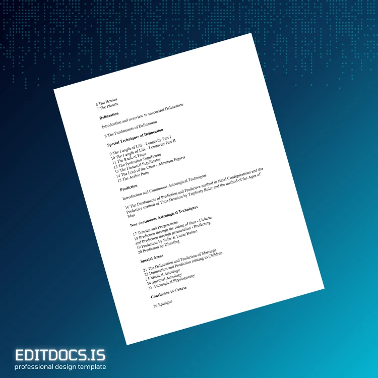 Editable UK Diploma in Medieval Astrology Template page 2 Page Preview - EditDocs