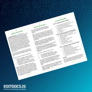 Editable UK NEBOSH National Diploma in Occupational Safety and Health Page Preview - EditDocs