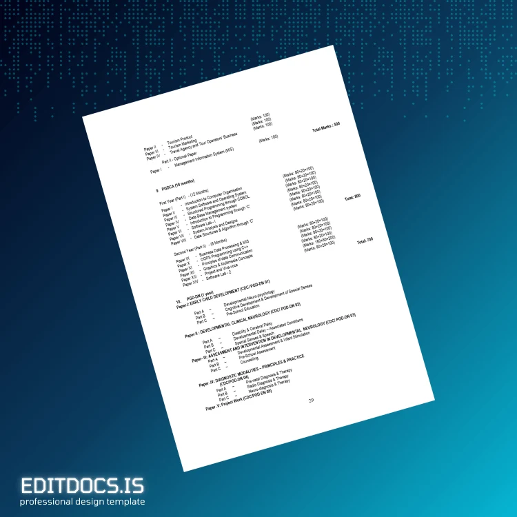 Editable UK Postgraduate Diploma in Adolescent Care and Counseling page 3 Page Preview - EditDocs