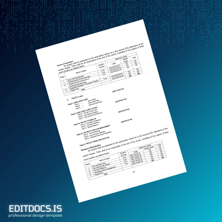 Editable UK Postgraduate Diploma in Adolescent Care and Counseling page 4 Page Preview - EditDocs