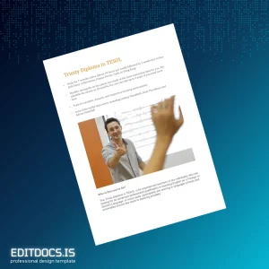 Editable UK Trinity College London Trinity Diploma in TESOL Template Page Preview - EditDocs