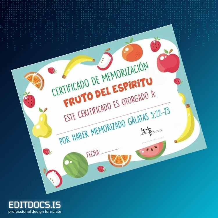 Editable USA Life Church Diploma Template Page Preview - EditDocs