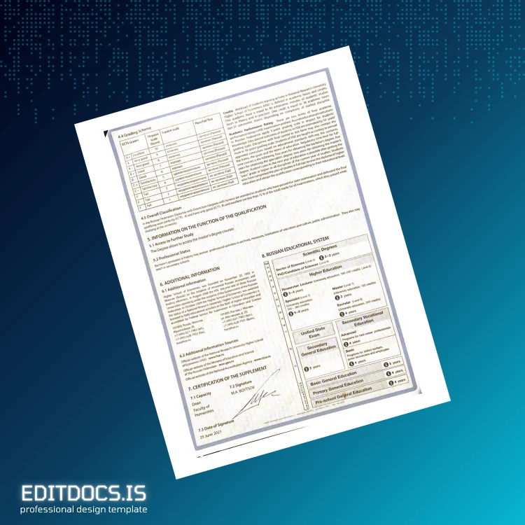 Editable USA National Research University Bachelor of Arts in History Template page 4 Page Preview - EditDocs