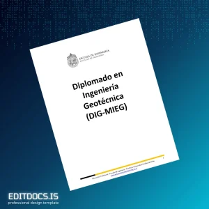 Editable USA Pontificia Universidad Católica de Chile Diploma in Geotechnical Engineering Page Preview - EditDocs