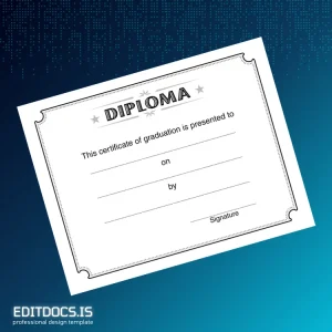 Editable USA STI Diploma Template Guide High School Diploma Page Preview - EditDocs