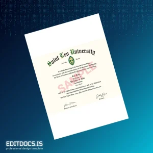 Editable USA Saint Leo University Bachelor of Arts in Accounting Template Page Preview - EditDocs