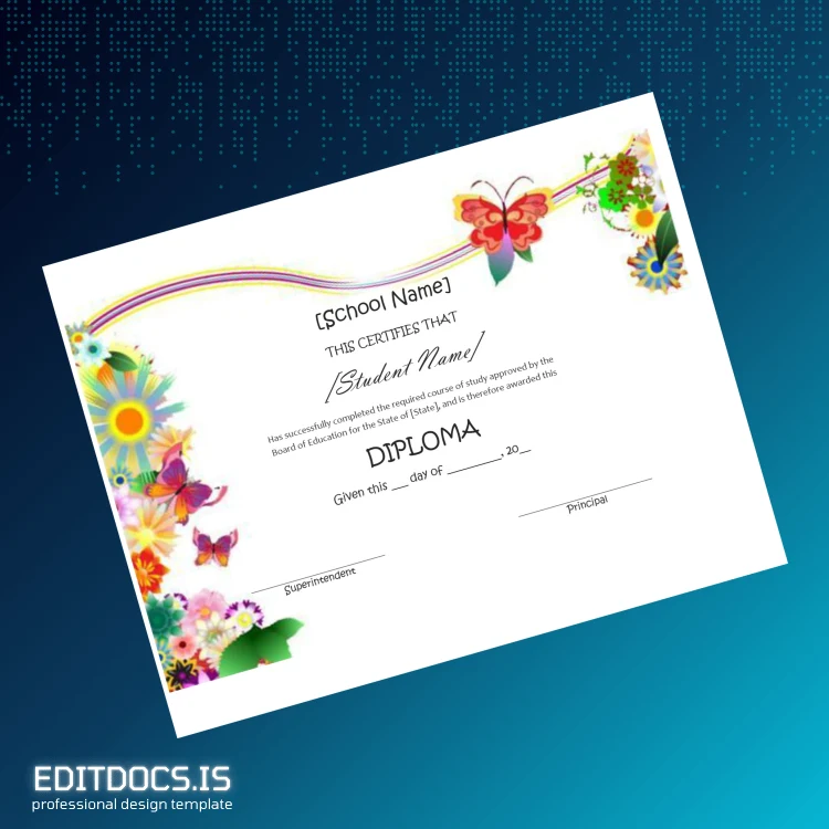 Editable USA School Name Diploma Template page 3 Page Preview - EditDocs