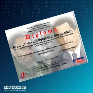 Editable Venezuela Misión Médica Cubana Diploma Template Page Preview - EditDocs